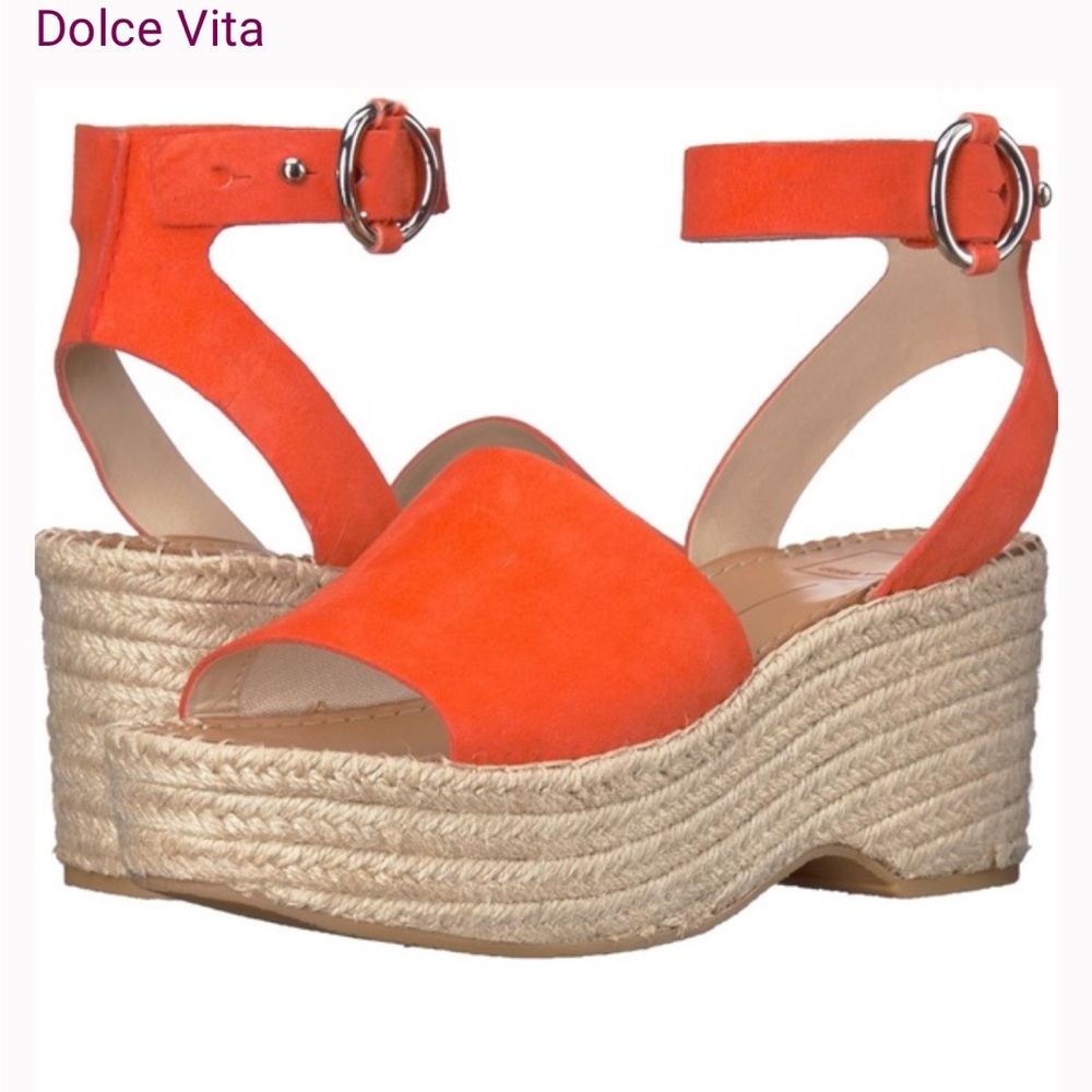 Dolce Vita Orange Espadrille Wedge Sandals by Dolce Vita size 6